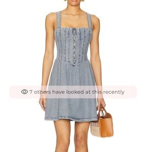 Casual Blue Denim Mini Dress